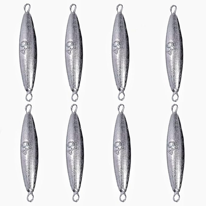 10PCS Fishing Weights Torpedo Sinkers Inline Trolling Sinkers Weights Kit Fishing Sinkers Catfishing Sinkers Saltwater Fishing Torpedo Weights Double Ring Sinkers - 1oz(30g)