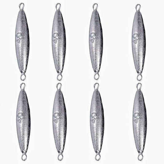 10PCS Fishing Weights Torpedo Sinkers Inline Trolling Sinkers Weights Kit Fishing Sinkers Catfishing Sinkers Saltwater Fishing Torpedo Weights Double Ring Sinkers - 1oz(30g)