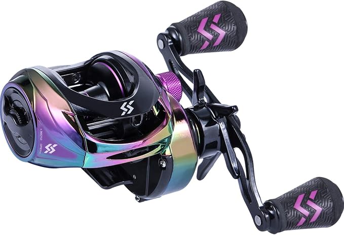 Sougayilang Baitcasting Reels - Colorful Fishing Reel, 8.0:1/7.3:1 Gear Ratios, 9+1 BB, Magnetic Braking System