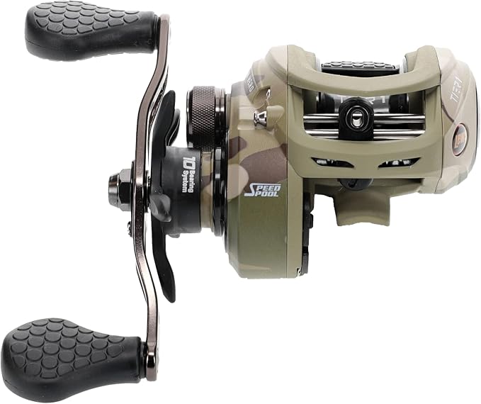 Lew's American Hero Tier 1 Baitcast Fishing Reel, 9+1 Stainless Steel Ball Bearings, 7.5:1 Gear Ratio, Multicam