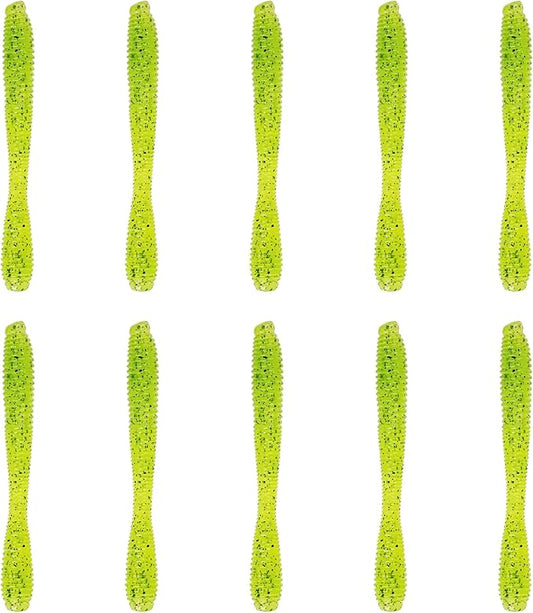 6th Sense – Bounce Worm Bass Fishing Lure Soft Plastic Worm for Wacky Neko Drop Shot Texas Rig