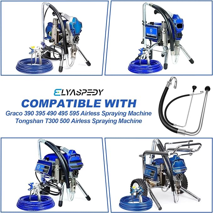 2026 New Stainless Steel Suction Hose and Reflux Line Sets,Compatible With Graco 390 395 490 495 595 And Tongshan T300 500 Airless Spraying/Line Painting Machine,Airless Paint Sprayer Accessories