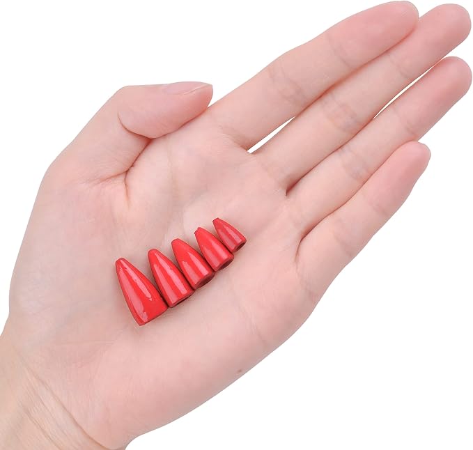 Bullet Fishing Sinkers Bass Fishing Weights Kit, 60pcs Worm Fishing Slip Weights Painted Pitching Flipping Weight Worm Weights for Bass Fishing Texas Rig Carolina Rig