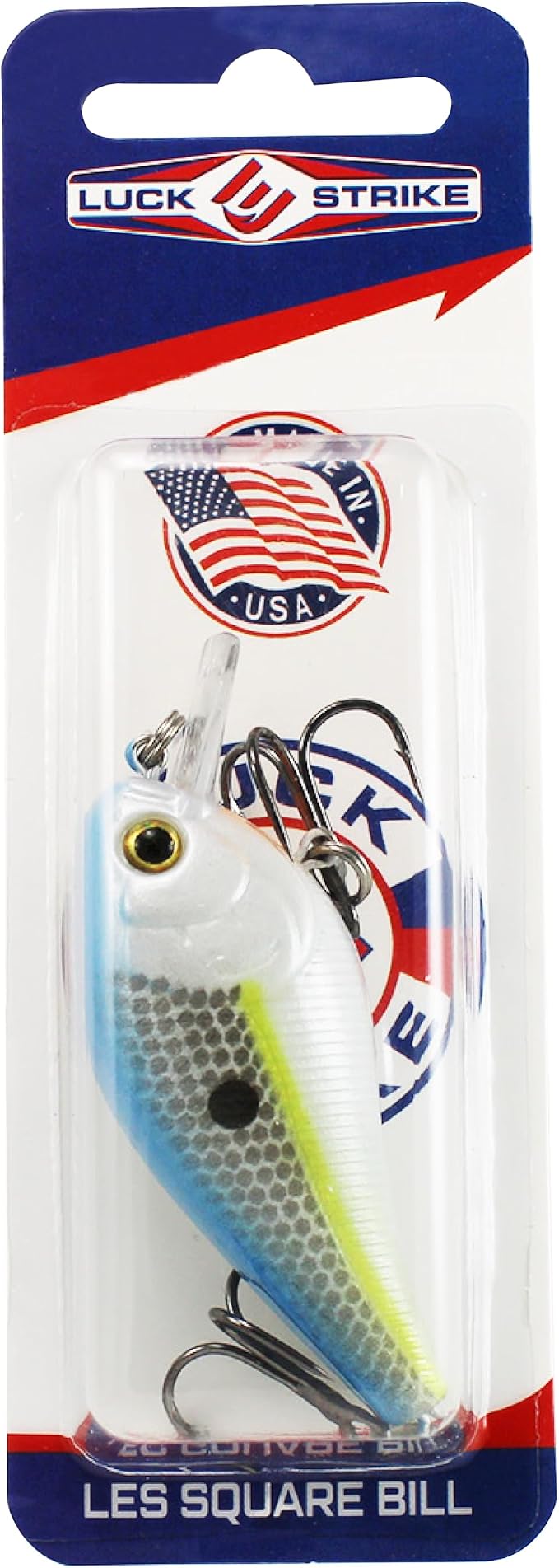 Luck E Strike 2 Inch Square Bill Crankbait, Made in The USA