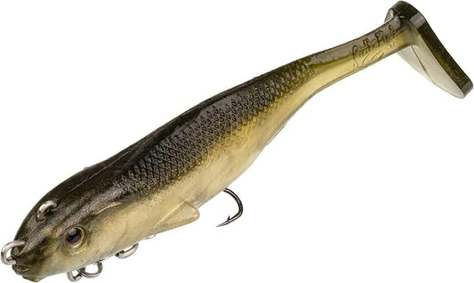 Strike King Final Copy Fishing Lure, Pre-Rigged Soft Plastic Swimbait, Free-Swinging Size 4 Treble Hook, Belly Magnetic Hook Keeper, 7/8-Ounce