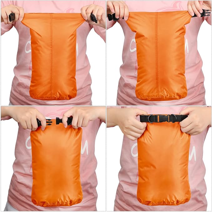 Shappy 6 Pcs Waterproof Dry Bag Set Ultralight Stuff Sack 20/15/10/8/5/3L Backpacking Bag with Long Adjustable Strap Outdoor Keep Gear Dry Sack for Camping Kayaking Boating Hiking Travel