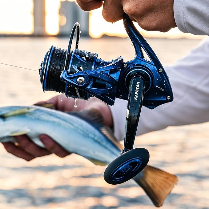 KastKing Kapstan Elite Saltwater Spinning Fishing Reel, Up to 55LBs Max Drag, IPX6 Waterproof & Corrosion-Resistant Bearing System - Ideal Fishing Gifts for Saltwater Fishing