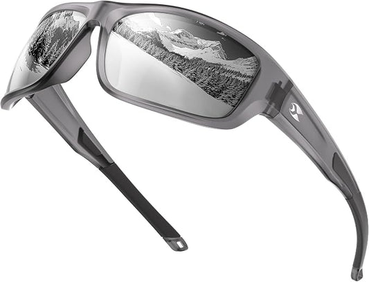 suoso Sports Polarized Sunglasses for Men: Women UV400 Protection Wrap Around Sun Glasses for Golf Fishing Running Driving
