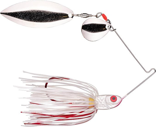 Strike King Bleeding Bait Spinnerbait Fishing Lure, Bleeding Red Accent Skirt