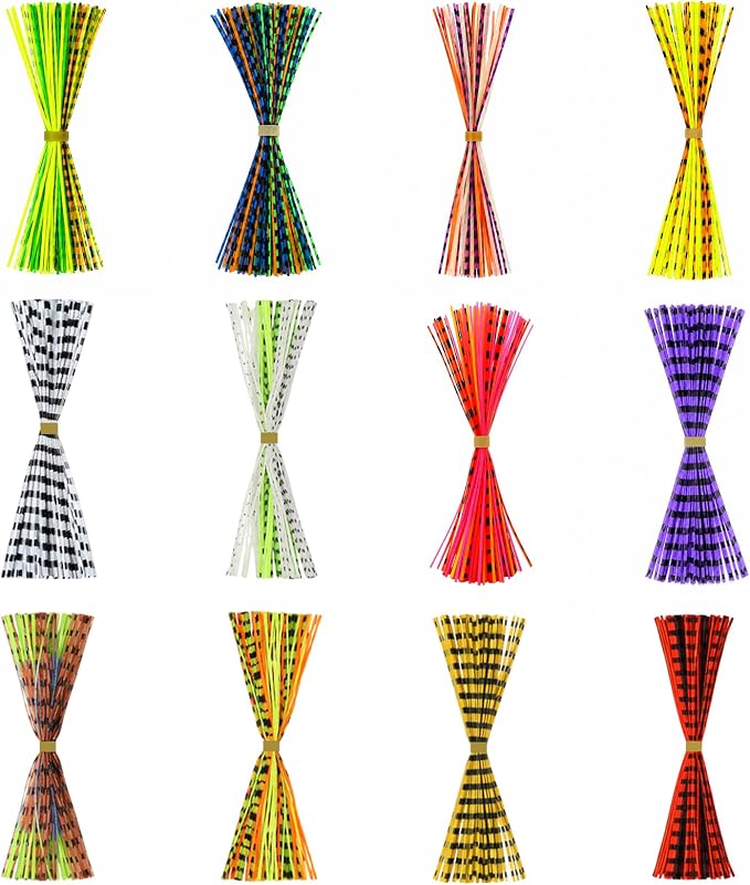 12/18/25/35 Colors Silicone Rubber Skirt & Legs, Fly Tying Materials Colorful DIY Fishing Accessory for Make Fly Fishing Lure Flies Jig Spinnerbait Trout Bass