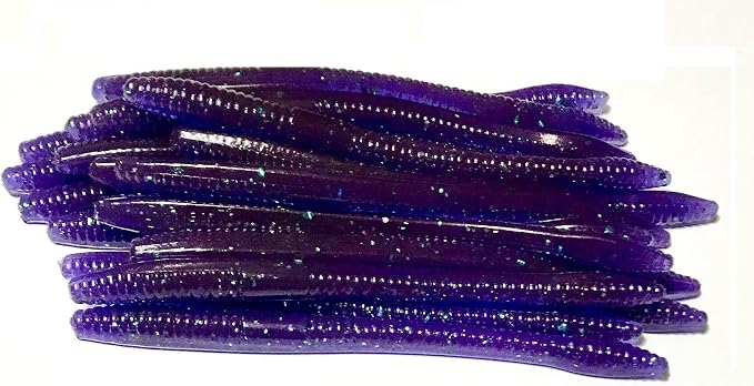 20 Pcs 5" Finesse Trick Worm (Scent, Float) Soft Plastic Bait for Bass Fishing