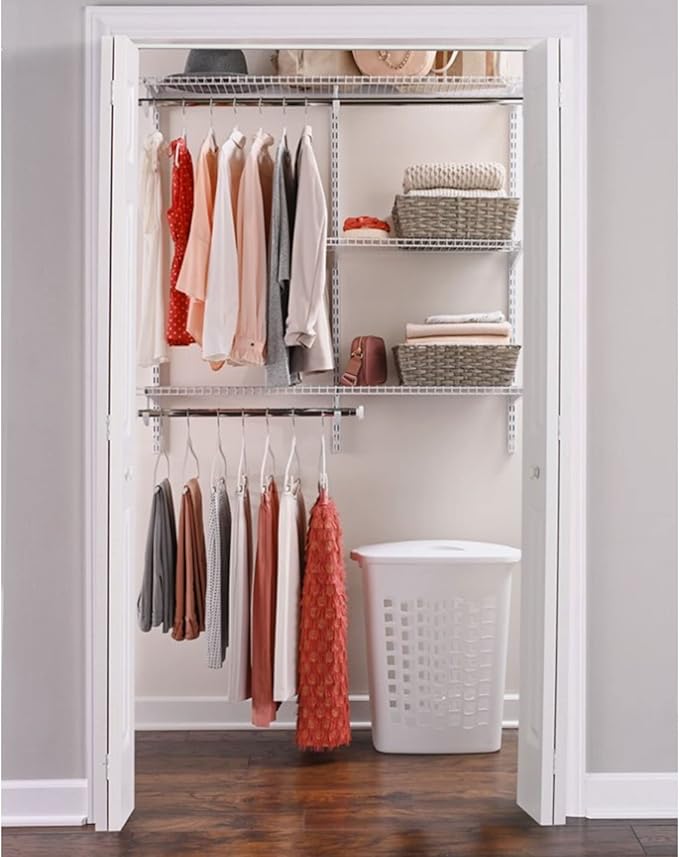 Rubbermaid Configurations Expandable Closet Organizer Kit, White