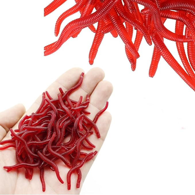 Plastic Worms Soft Fishing Lure Baits Fishing Bait for Freshwater Saltwater Fishing Stick Bait Lures 100PCS
