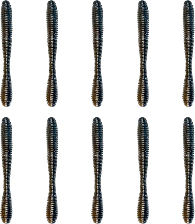 6th Sense – Bounce Worm Bass Fishing Lure Soft Plastic Worm for Wacky Neko Drop Shot Texas Rig