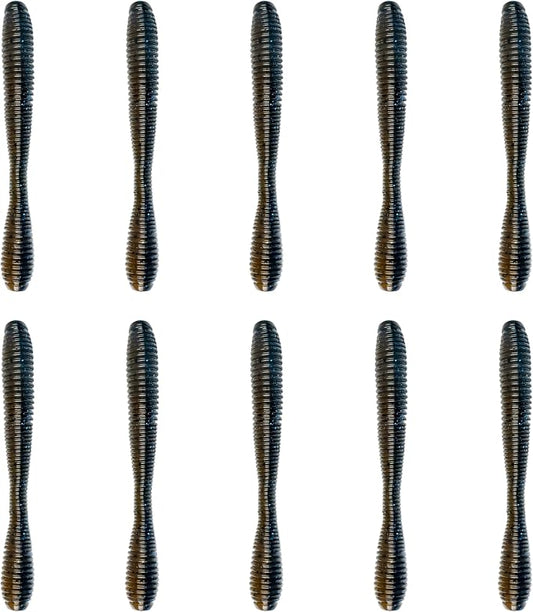 6th Sense – Bounce Worm Bass Fishing Lure Soft Plastic Worm for Wacky Neko Drop Shot Texas Rig