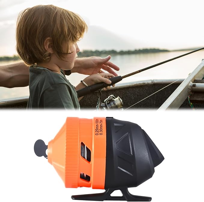 Spincast Fishing Reel, Right Hand Retrieve, Easy to Use Push Button Casting Design for Both Beginners and Kids