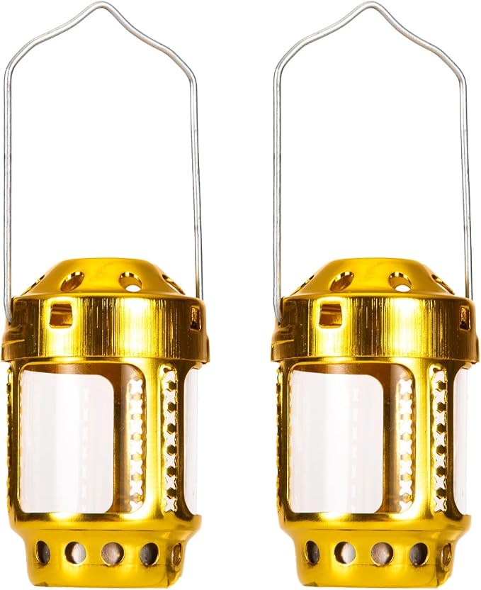 2 PCS Outdoor Hanging Candle Lanterns, Night Fishing Light Weight Lamps with Carry Handle and Glass for Camping (3)