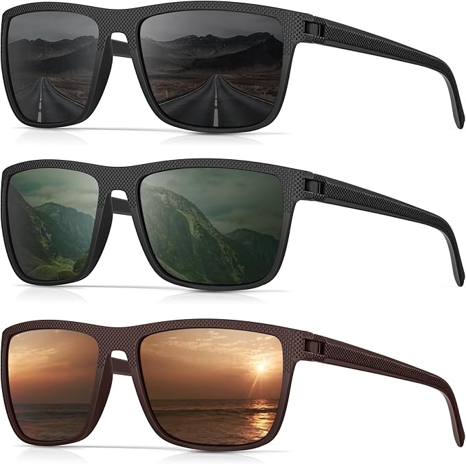 Sunglasses-Men Polarized Mens Sunglasses: Classic Women Sun Glasses UV Protection for Fishing Driving Golf