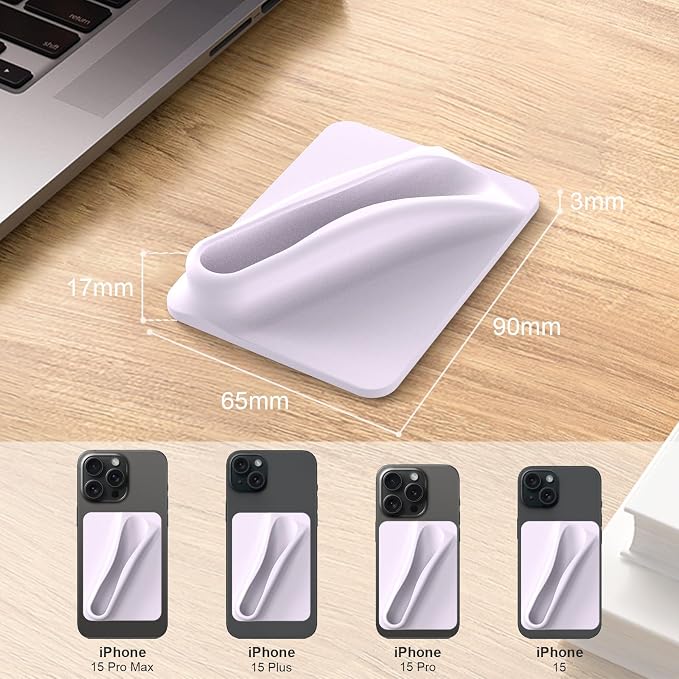 DOB SECHS Silicone Lip Holder for Cell Phone Lipstick Lip Glaze Phone Case Adhesive Back Stick On Holder for iPhone and Android Phones, Purple