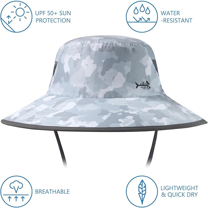 BASSDASH UPF 50+ Breathable Sun Hat with Removable Face Cover and Neck Flap Wide Brim Bucket Hat for Fishing Hiking Men Women