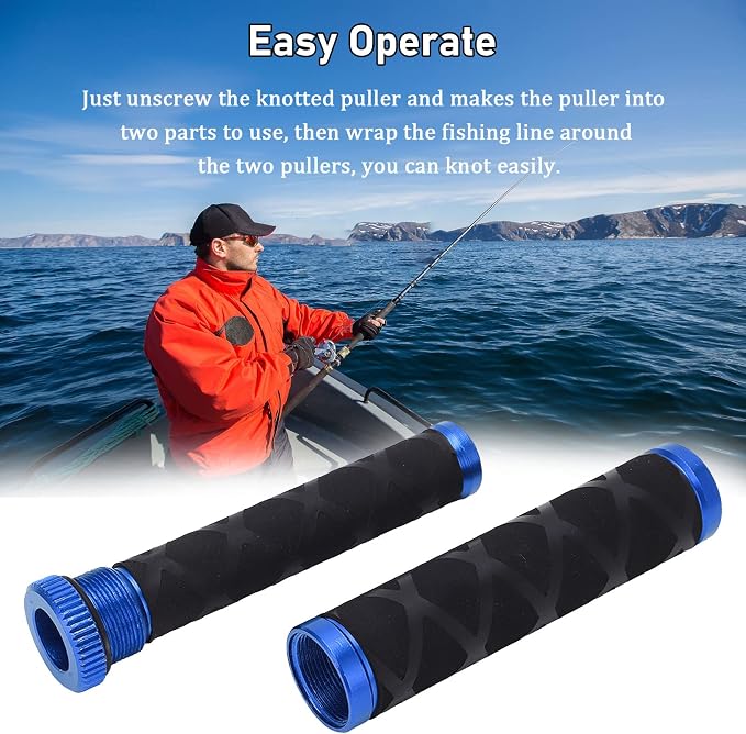 OUKENS Fishing Line Dragger, Fishing Knot Puller Tool Assist Fishing Line Knotting Device Tension Line Dragger for Fishing
