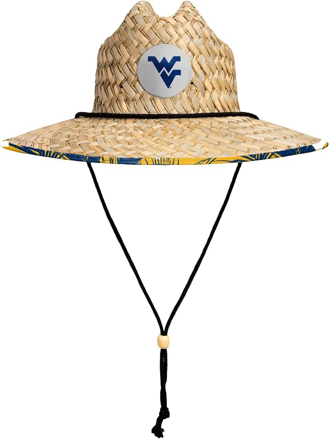 FOCO Men's NCAA College Team Logo Floral Straw Sun Hat