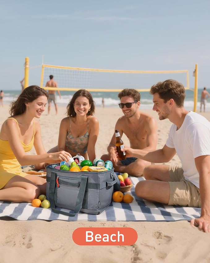 TOURIT Soft Sided Cooler Bag Insulated 30/48/60 Cans, Large Collapsible & Leakproof Ice Chest for Picnic, Beach, Camping, Travel, Sports Fan Coolers