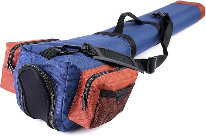M MAXIMUMCATCH Maxcatch Fly Fishing Rod Case with Reel Pouch, Complete Rod Protection Bag, Single and Dual Rod Tube with Shoulder Strap