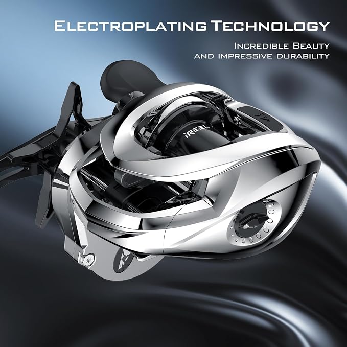 KastKing iReel One IFC Smart Baitcasting Fishing Reel, Bluetooth Connectivity to Smart Devices and KastKing App, Smoother & Longer Casts with Axis Eye Line Guide and Digital IFC Braking System