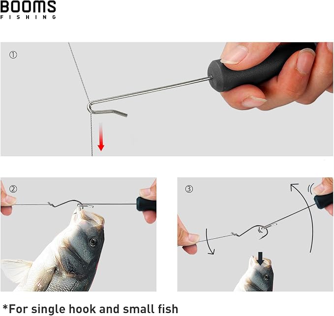 Booms Fishing R05 Fish Hook Remover, Dehooker for Saltwater and Freshwater, 7 inch Fish Hook Quick Removal Device, Portable Fish Accessories and Tools, 2pcs