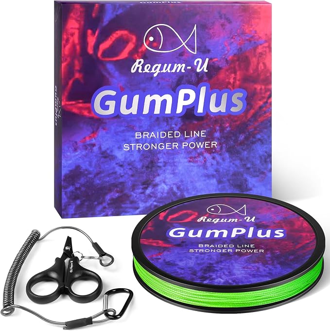 GumMAX 545/1093/1640yds 5-100LB 8X Braided Fishing Line Abrasion Resistant Superline Zero Stretch & Smaller Diameter Confuse & Never Fade in Saltwater and Freshwater