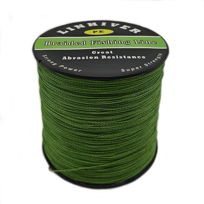 Braided Fishing Line, Strong Power, Great Abrasion Resistance, Thin Diameter, No Stretch, Low Memory and High Sensitivity(164/328/547/1093Yds) 10/15/20/30/40/50/60/70/80/100LB,4/8 Strands