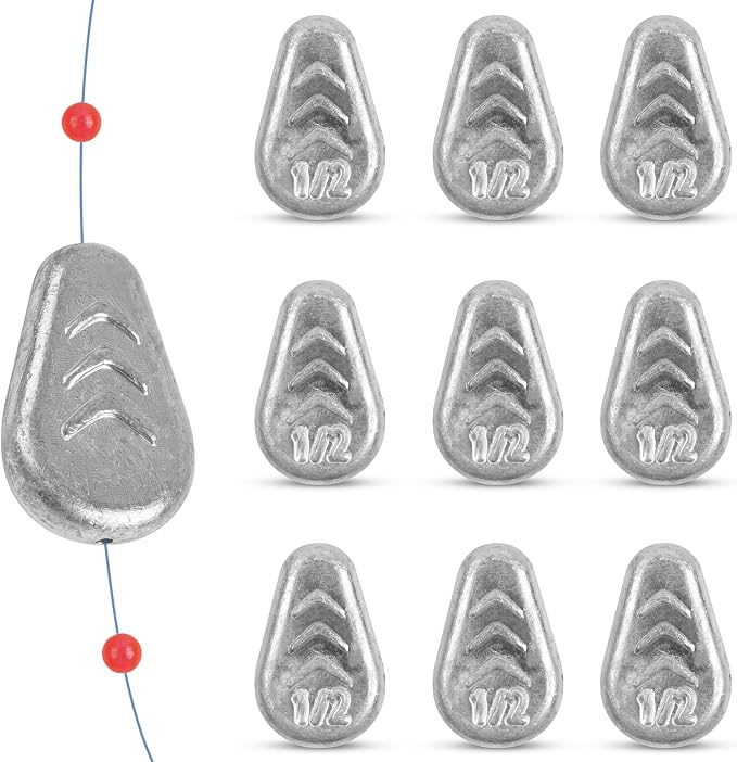 No Roll Sinker Fishing Weights, No Snag Flat Inline Catfish Sinkers Weights Saltwater Surf Fishing Rigs Catfishing Tackle