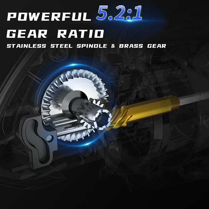 Saltwater Spinning Reel,13+1BB Ultra Smooth Saltwater Fishing Reels,Powerful Carbon Drag,CNC Aluminum Spool & Handle