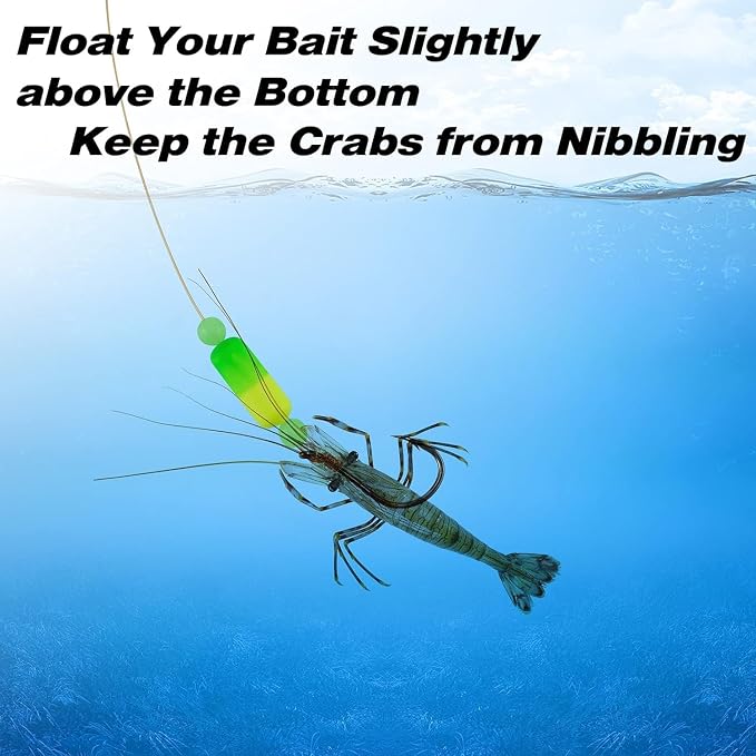 Dr.Fish 30 Pack Fishing Rig Floats Pompano Floats Walleye Rig Lure Making Accessories Surf Fishing Foam Snell Bobbers