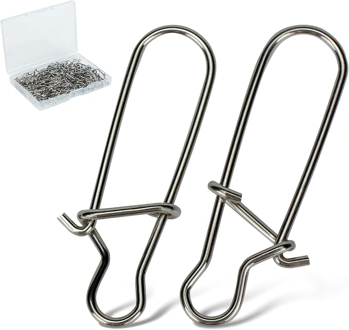 Duo-Lock Fishing Snaps Stainless Nice Snaps Fishing Clips Lure Hook Connector Quick Change Lock Saltwater Fishing Accessories Size #000-#10