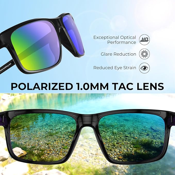 KastKing Toccoa Polarized Sport Sunglasses for Men and Women,Ideal for Driving Fishing Cycling and Running,UV Protection