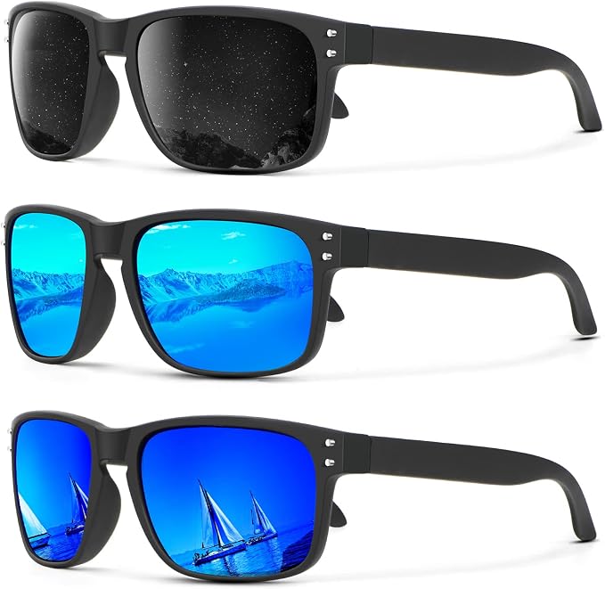 KALIYADI Polarized Sunglasses for Men and Women Vintage Style Sun Glasses for Fishing Running Driving with UV Protection