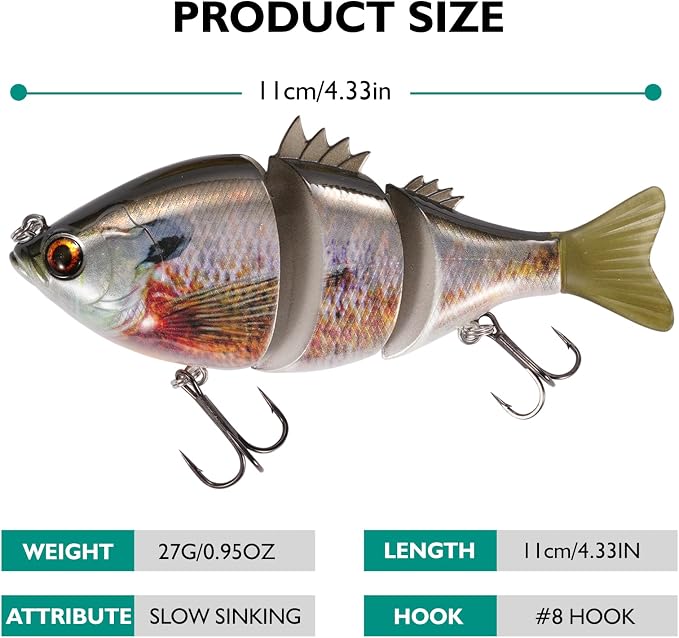FONMANG Top Water Fishing Lures, 3-Pcs Topwater Lures for Bass Walleye Pike, 2025 New Wasp Crawl Bait for Freshwater and Saltwater