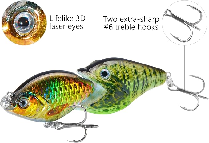BASSROCK Fish Group Single Jointed Swimbait Bass Fishing Lure Hard Bait 3.5” 11/16oz