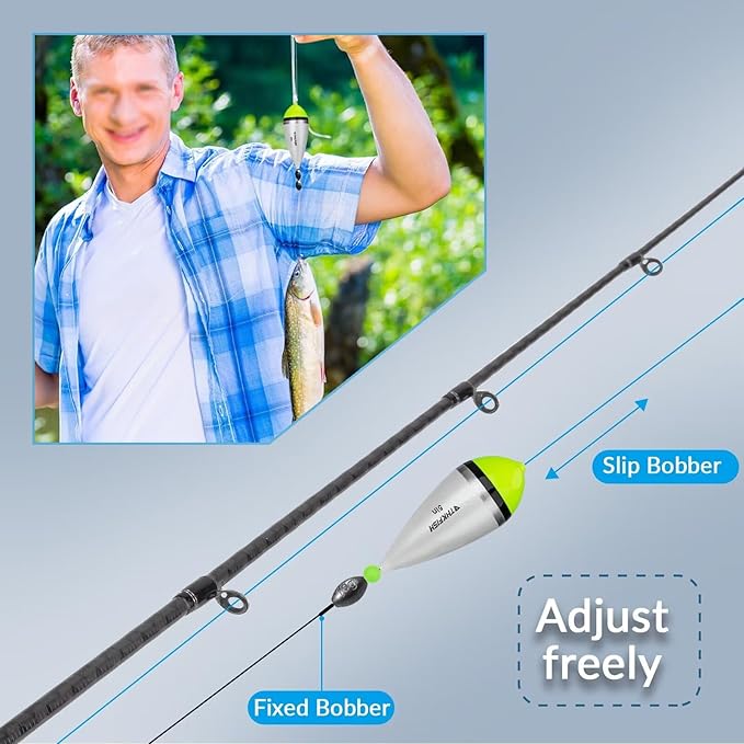 THKFISH Fishing Bobbers Slip Bobbers for Fishing Floats Bobbers for Fishing Balsa Bobbers for Steelhead Fish Float Rigs Freshwater Saltwater Floatage