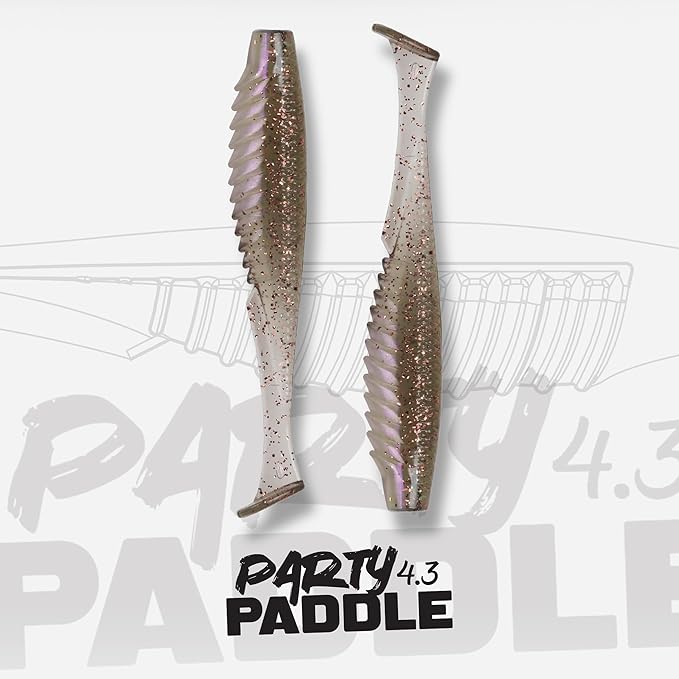 6th Sense – Party Paddle 4.3" – Saltwater Swimbait – Inshore Fishing – Redfish/Trout/Snook – Paddle Tail Soft Plastic