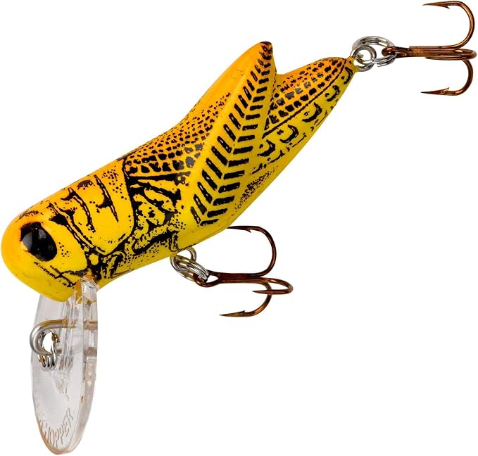 Rebel Lures Crickhopper Cricket/Grasshopper Crankbait Fishing Lure, 1 1/2 Inch, 1/4 Ounce
