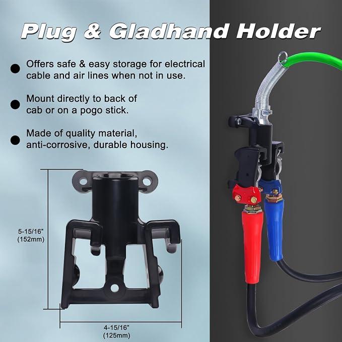 KOOTANS 15FT Semi Truck Air Line Kit 3 in 1 Air Brake Hoses and 7 Way Trailer Cord with Glad Hands, Gladhand Holder and Tender Spring Air Lines Set for Semi Truck Trailer Tractor