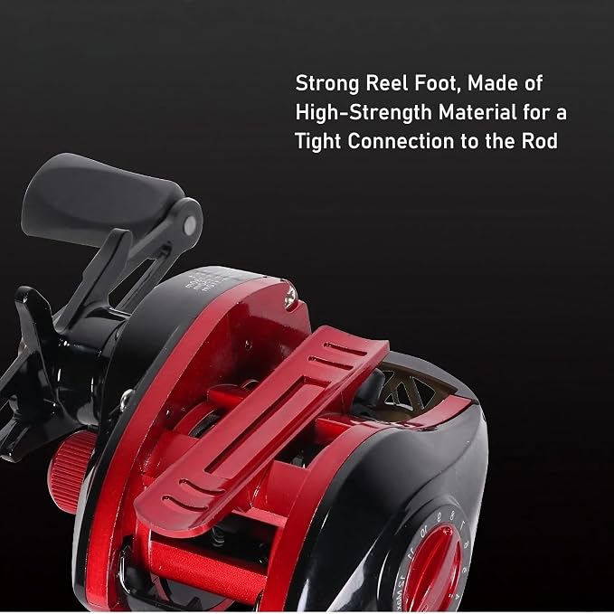 Metal + Nylon Baitcasting Reel - 7.2:1 High-Speed, Metal Spool, Dual Magnetic Brake, 8kg Drag, Long-Casting Anti-Backlash Lure Reel for Bass & Multi-Species Fishing