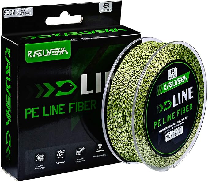 Braided Fishing Line, Abrasion Resistant Zero Stretch Braided Lines 4/8 Strands Super Strong Superline 6Lb -100Lb Test 109/328/547/1094/2187 Yards