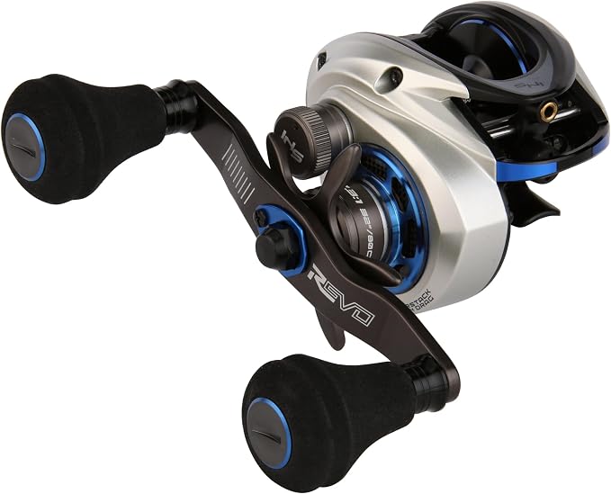 Abu Garcia Revo Inshore Low Profile Baitcast Reel, Reliable All-Water Fishing Reel, Compact A-Symmetric Body with Gullwing Sideplate Design, Durable X2-Craftic Alloy Frame, Max Drag of 25lb | 11.3kg