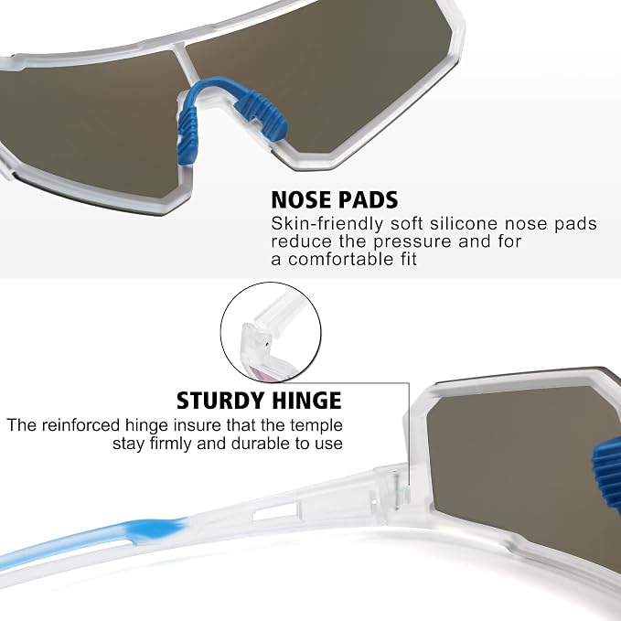 STORYCOAST Polarized Sports Sunglasses for Men Women,Driving Fishing Cycling Mountain Bike Sunglasses UV400 Protection