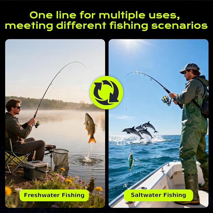 Pre-Tied Dropper Loop Knots Fishing Line, 80 Knots Monofilament Leader with 5.5" Loop Diameter & 18" Spacing, Saltwater & Freshwater Fishing Knots Line for Sea Bass, Snapper, Cod