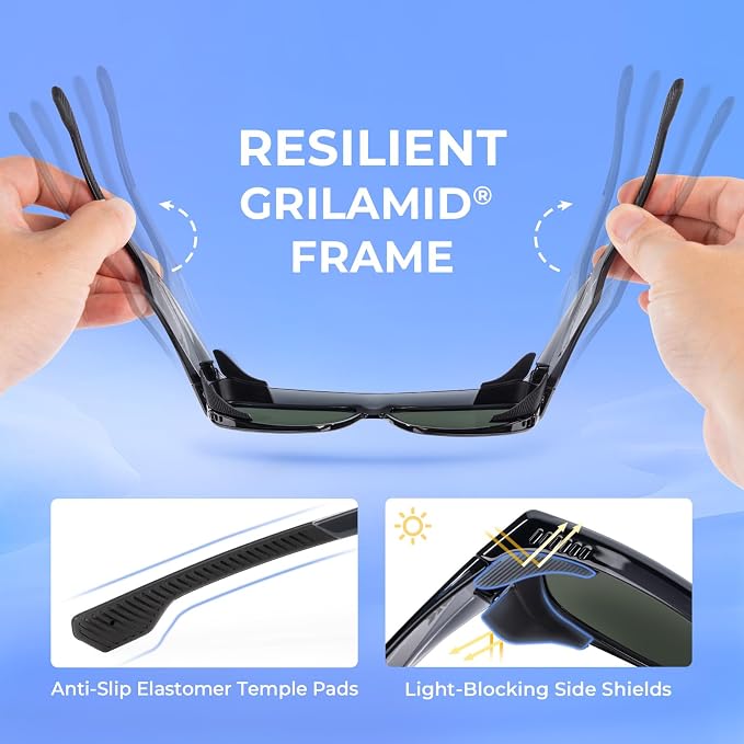 KastKing Comal Fit-Over Polarized Sports Sunglasses With PuriVex Protective Lens Coating, Fishing Driving, UV400, Men Women